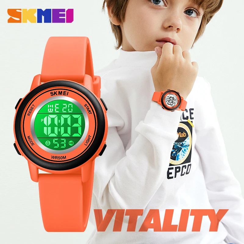 Girls Clock Wristwatch Luxury Gift SKMEI Digital Sport Boys Fashion And Chrono Brand