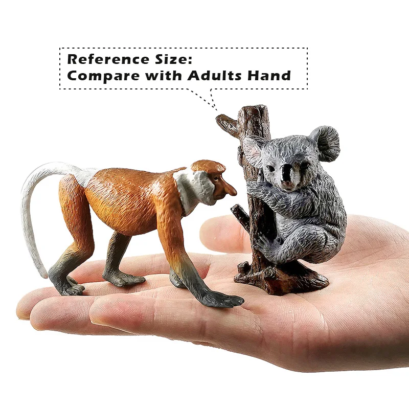 Koala Wolf Deer Leopard Alpaca Antelope Monkey animal model figurines home decor miniature fairy garden decoration accessories