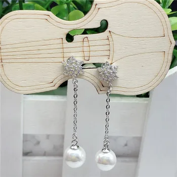 

Latest Arrival Trendy Long Earrings New Style Fashion Design Female Silver Eardrop Stud Sterling Temperamen For Girls Women
