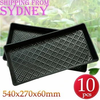 

10pcs Seedling Tray Fine Holes Plant Propagation Seedling Hydroponic Rectangular Flower & Planters Cell Seed Starter Starting Tr
