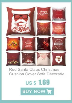Рождественская наволочка для подушки с Санта Клаусом и снежинками, декоративная подушка для дома, спальни, дивана, кровати, полиэфирная наволочка, 40543