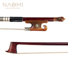 Naomi Pernambuco деревянный лук в форме феникса лягушка с бычьей костью двойной рыбий глаз черный и белый серебряный провод обмотки для 4/4 скрипки лук