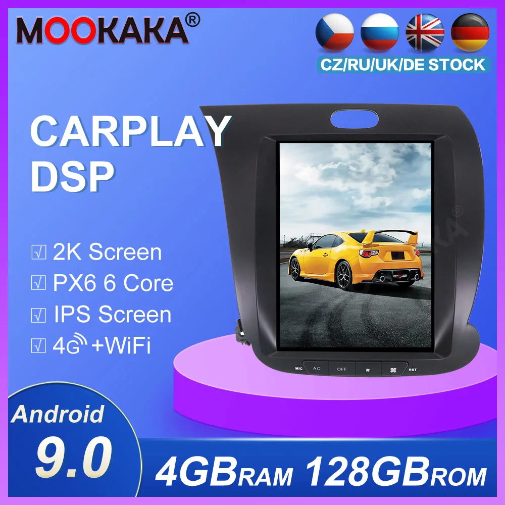 

For KIA CERATO K3 FORTE 2013-2017 Car Multimedia Player Android px6 tesla 4+128gb Stereo Audio radio autoradio GPS Head unit