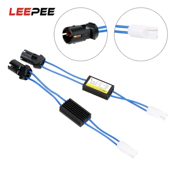 

LEEPEE Car LED Decoder OCB Load Resistor 2Pcs Warning Canceller Decoder Car Lights NO Error T10 12V Canbus Cable