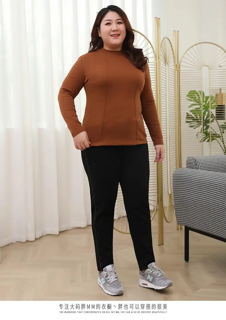 6XL 7XL бархатные женские брюки осень зима большого размера плюс брюки с высокой талией бархатная база с высокой талией повседневные длинные женские брюки