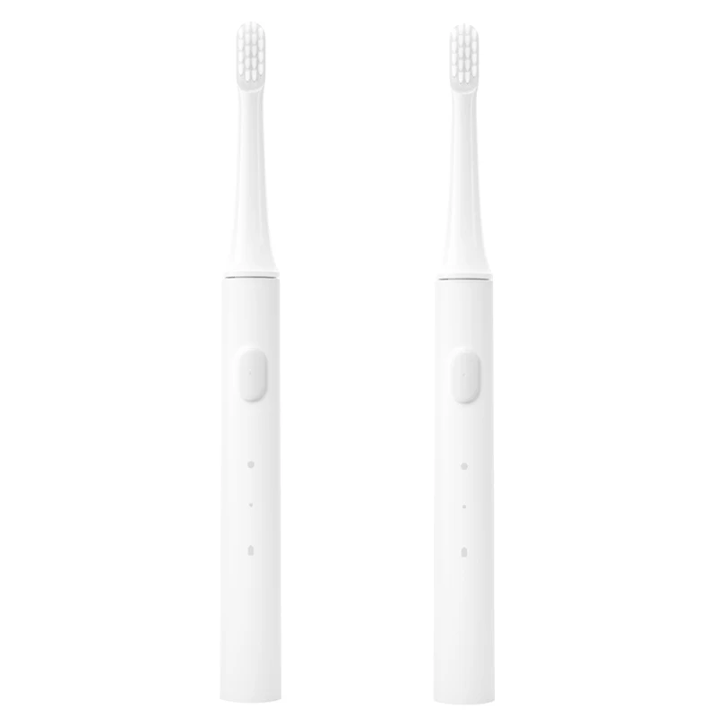 Mijia T100, звуковая электрическая зубная щетка для взрослых, водонепроницаемая, ультра звуковая автоматическая зубная щетка, USB перезаряжаемая, лучшие подарки - Цвет: 2PC