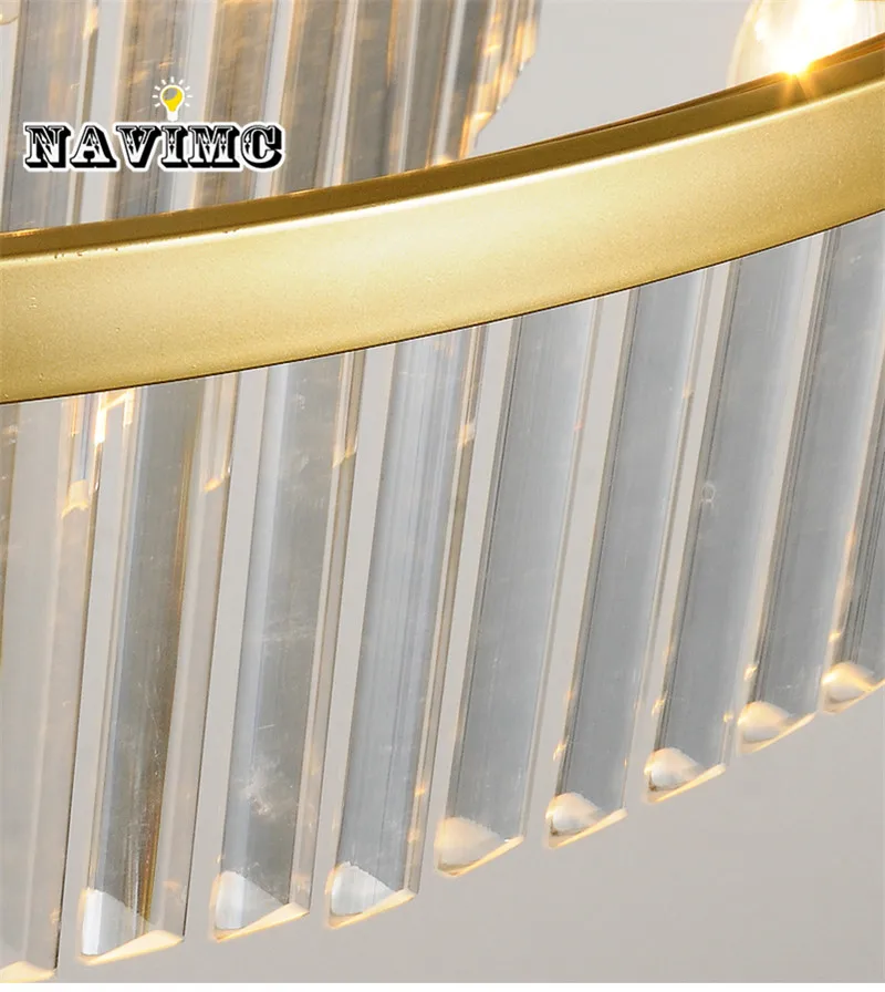 crystal living room round chandelier European creative personality room hall of the simple atmospheric restaurant chandelier