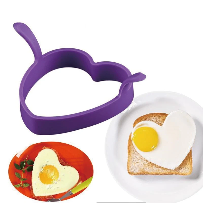 Creative Heart shape Silicone Egg Tools Pancake Mold Fried Egg Mold Eggs Cooking Tools Rings Egg Mold Kitchen яйцо Tools Random