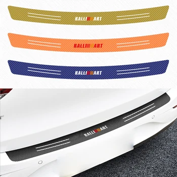 

1Pcs Car Carbon Fiber Ralliart Emblem Car Trunk Badge stickers For Mitsubishi lancer asx outlander pajero galant Car accessories