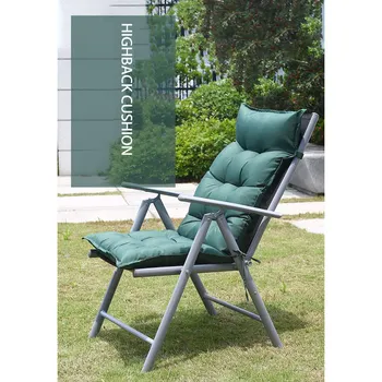 

Long Cushion Recliner 120x50x8cm Recliner Soft Back Cushion Foldable Thicken Garden Chair Cushion Garden Long Lounger Mat