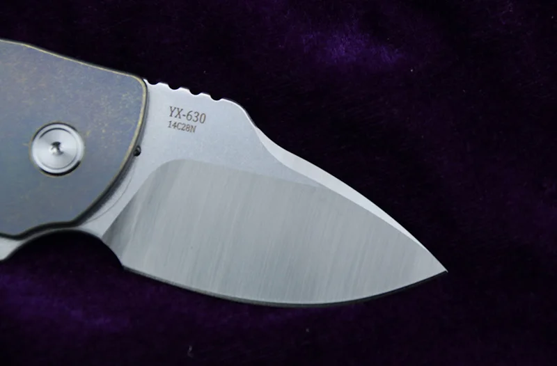 XY630 нож складной нож шарикоподшипник 14c28n лезвие титановая ручка Кемпинг Охота Открытый Карманные Фруктовые Ножи EDC инструменты