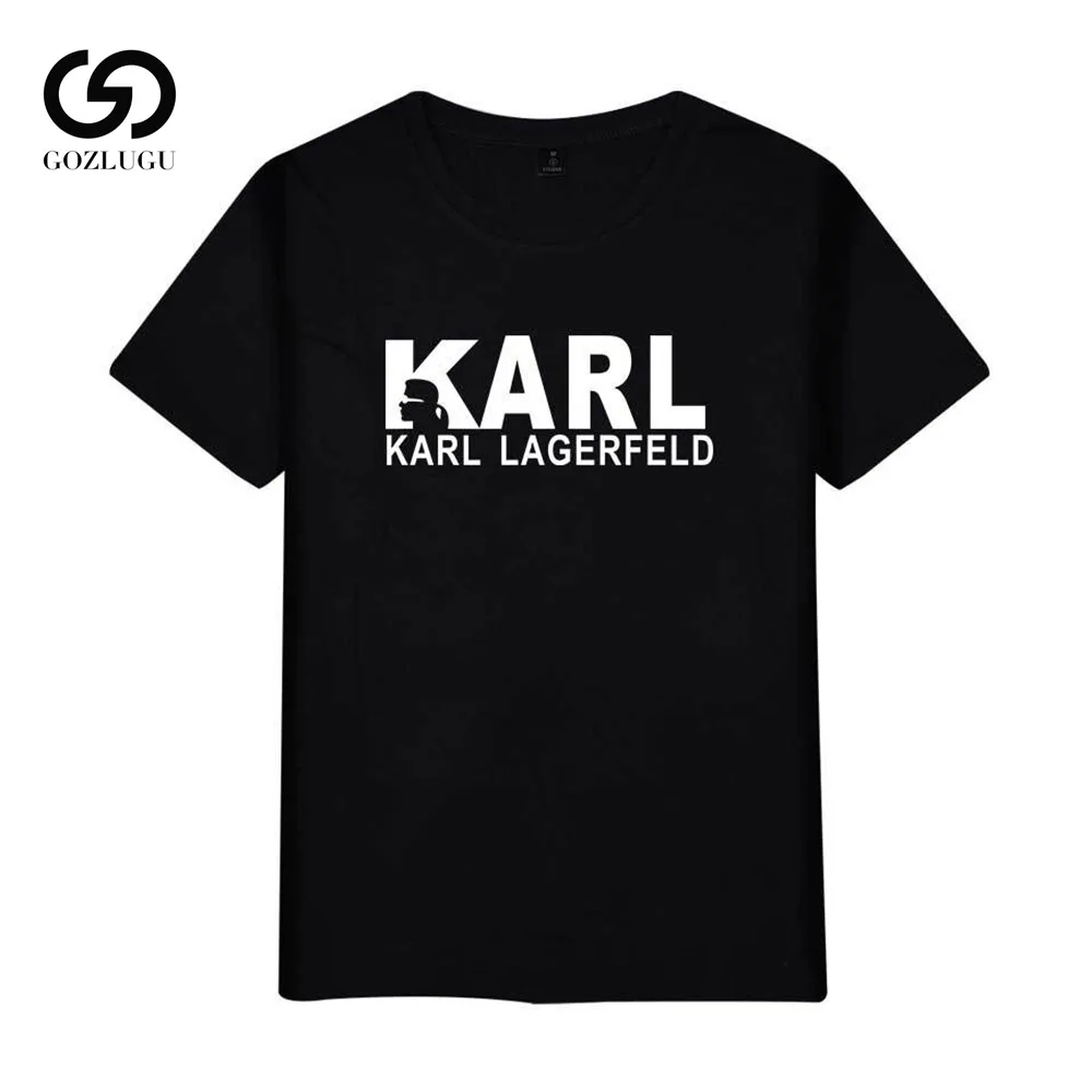

2019 Karl Lagerfeld T shirt women Unisex summer Vogue Short Sleeve Funny T Shirts Harajuku Tumblr Karl Who Tshirt femme
