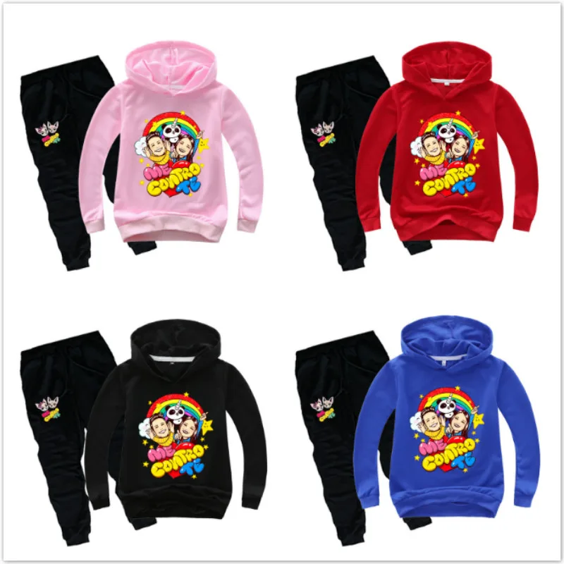 

Baby Boys Clothing Set Children Spring Autumn Boys Sweatshirt Cartoon Me Contro Te Kids Girls Hoodies+Pants 2pcs Suits Outfit