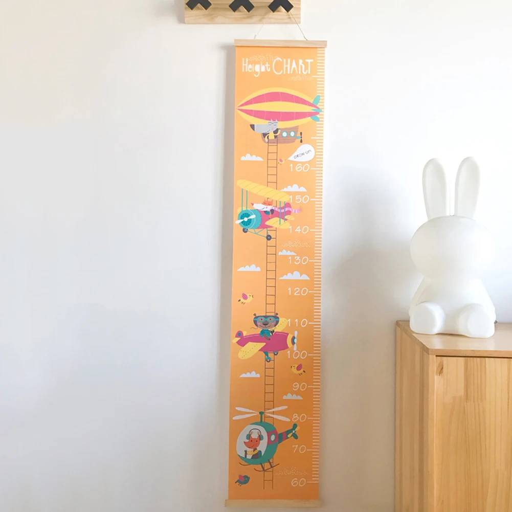 Spacecraft Animal Dinosaur Kids Height Chart Children Growth Ruler With Wood Frame Children Height Record Wall Hanging Decor
