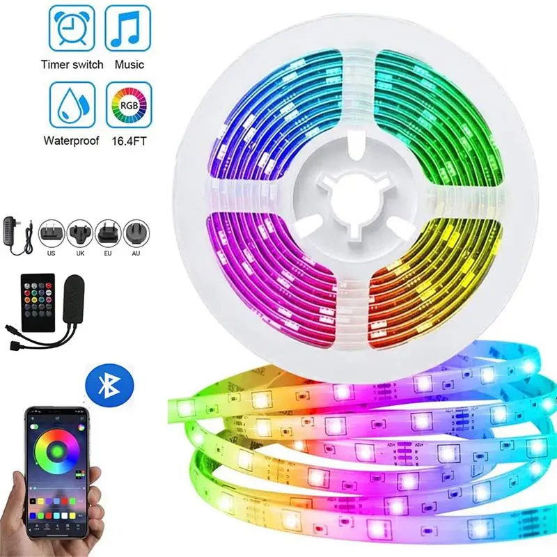 Светодиодный светильник s для украшения комнаты Bluetooth контроллер RGB Luces лента Ehome