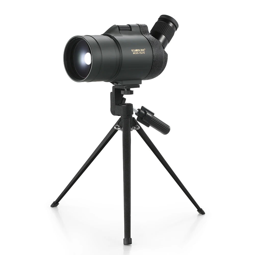 

Visionking 25-75x70 Waterproof Fogproof Angled Spotting Scope Bak4 Prism Monocular Telescope with Tripod Carry Case