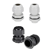 Uxcell 8-10 шт PG11 PG13.5 M12 M18 водонепроницаемый пыленепроницаемый анти-Кислотный кабельный ввод пластиковый шарнир Регулируемый Locknut черный белый