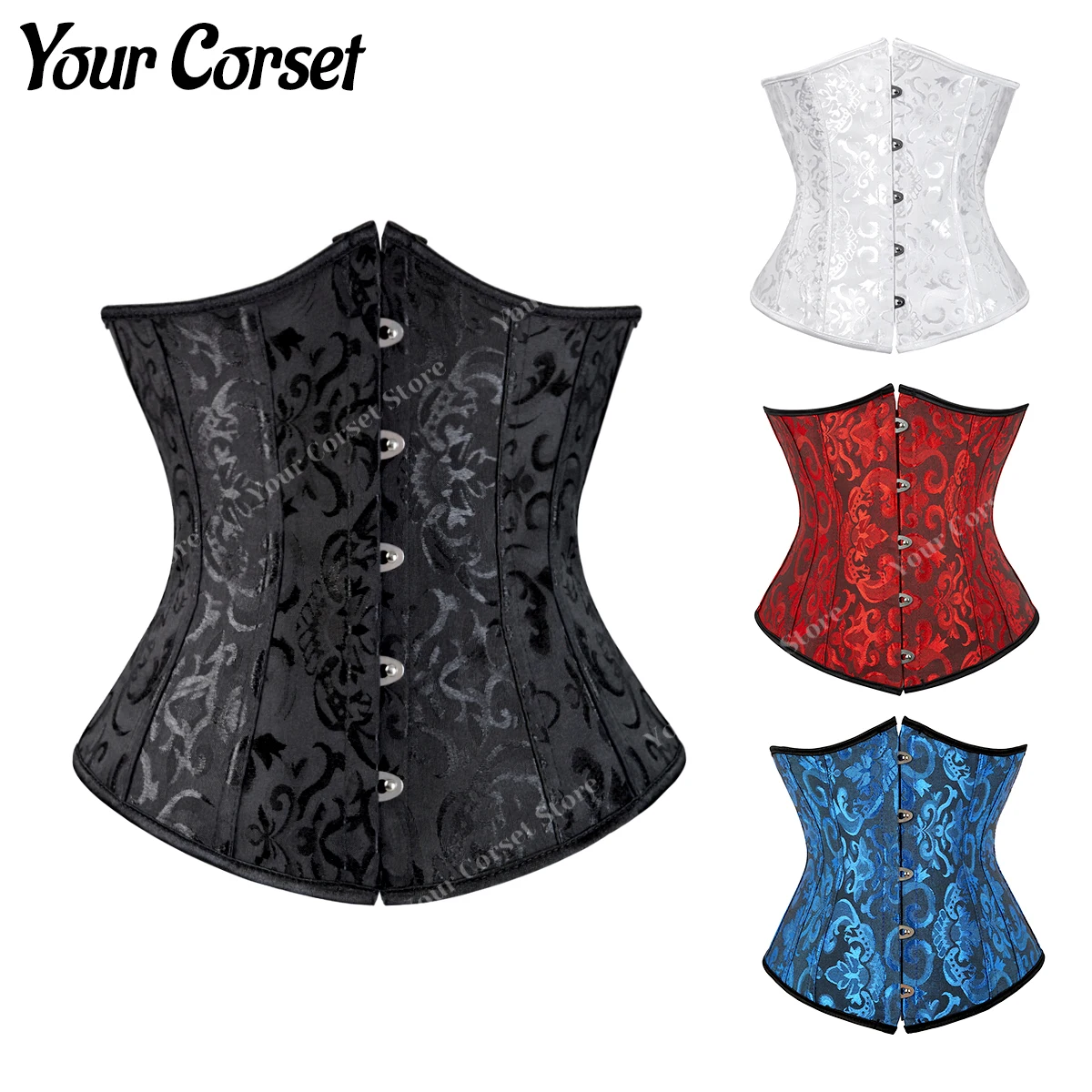 Body Shaper Waist Trainer Corset Bustier Top Waist Corset Lace Corset Underbust Corsets for Women Corset Belt Waist Trainer Cincher Hourglass Sexy Corset Schwarz Damen Korsett Taillenformer