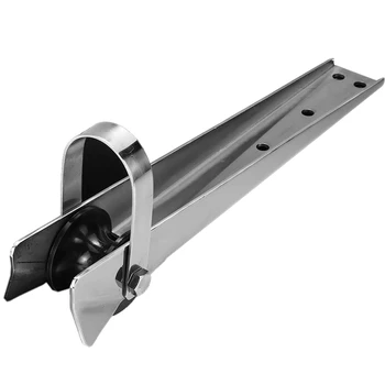 

Fixed Marine Boat Sliver Durable Stand Stainless Steel Corrosion Resistance Yacht Accessories Sturdy Rubber Roller Bow Roller