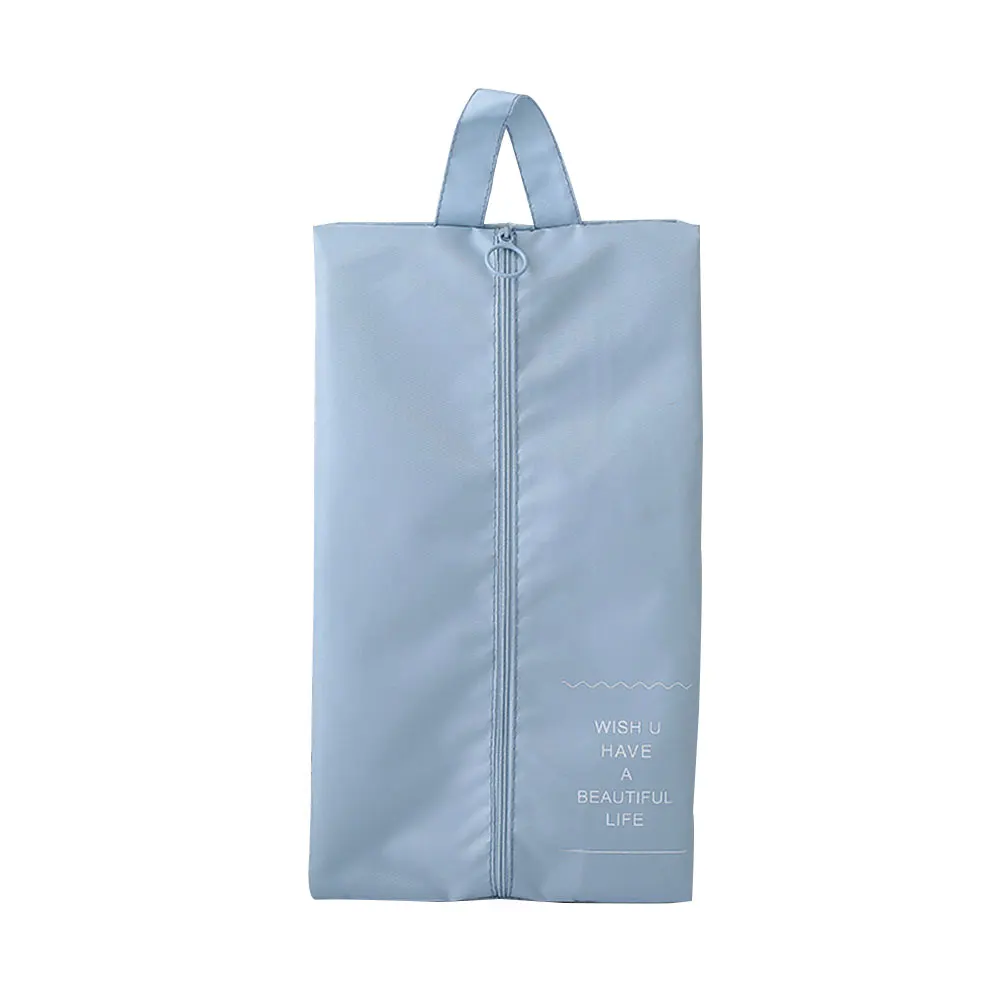 Новая водонепроницаемая сумка на молнии для хранения обуви, сумка-Органайзер, переносная сумка для путешествий, белья - Цвет: light blue
