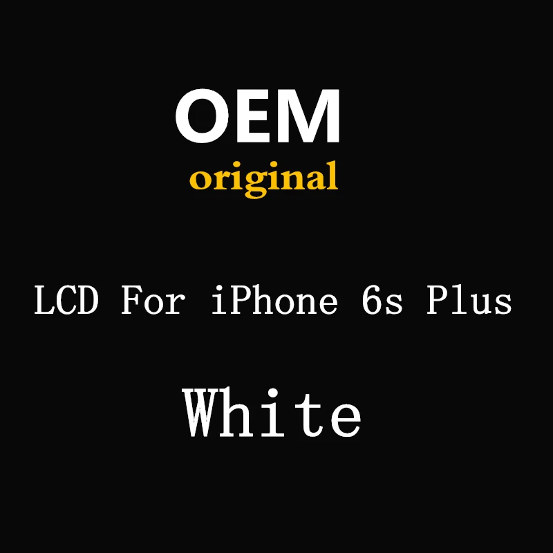 OEM ЖК-дисплей сенсорный экран для iPhone 6 6plus 6s plus 7 черный белый сборка Замена с инструментами - Цвет: For 6s Plus White