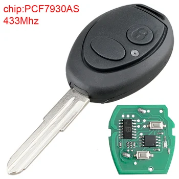 

Auto Car Key Replacement 433Mhz 2 Buttons Car Remote Key Fob with PCF7930AS Chip Fit for Land Rover Discovery 2 TD4 / TD5