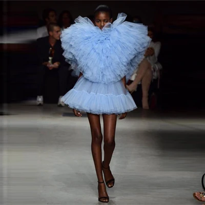 

Шикарные Небесно-Голубые короткие женские тюлевые платья, очень пышные, с оборками, сделанные на заказ, в форме сердца, Teffeta, Рождественский вечерний Халат