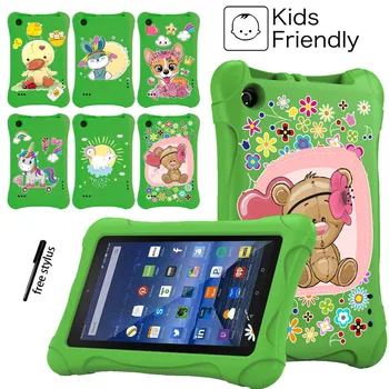 

Tablet Kids Case for Amazon Fire 5th 2015/Fire 7th 2017/Fire 9th 2019 Children Thick EVA Cute Cartoon Pattern Series+Free Stylus