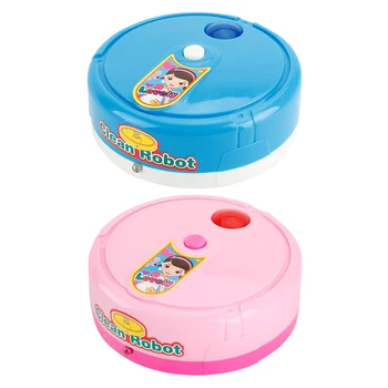 

Mini Children Pretend Play Simulation Electric Light Music Sweeping Robot Toy Kids Cleaning Furniture Tools