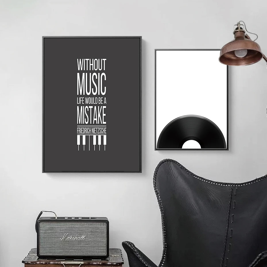 Black-White-Musical-Theme-Wall-Art-Painting-Friedrich-Nietzsche-Quote-Nordic-Poster-Simple-Abstract- (1)