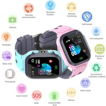 

Children's Smart Watch LBS Tracker SOS Call for Kids Anti-lost Wristwatch Waterproof smart watches Z1
