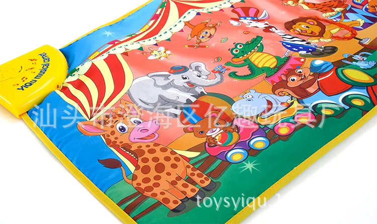 

Yiqu yi qu New Products English Animal Large Circus Game Music Study Carpet Export Toy