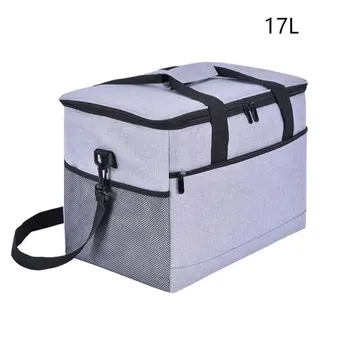 

Large Capacity BBQ Thermal Dual Compartment Oxford Fabric Easy Clean Beach Outdoor Picnic Reusable Camping Insulated Cooler Bag