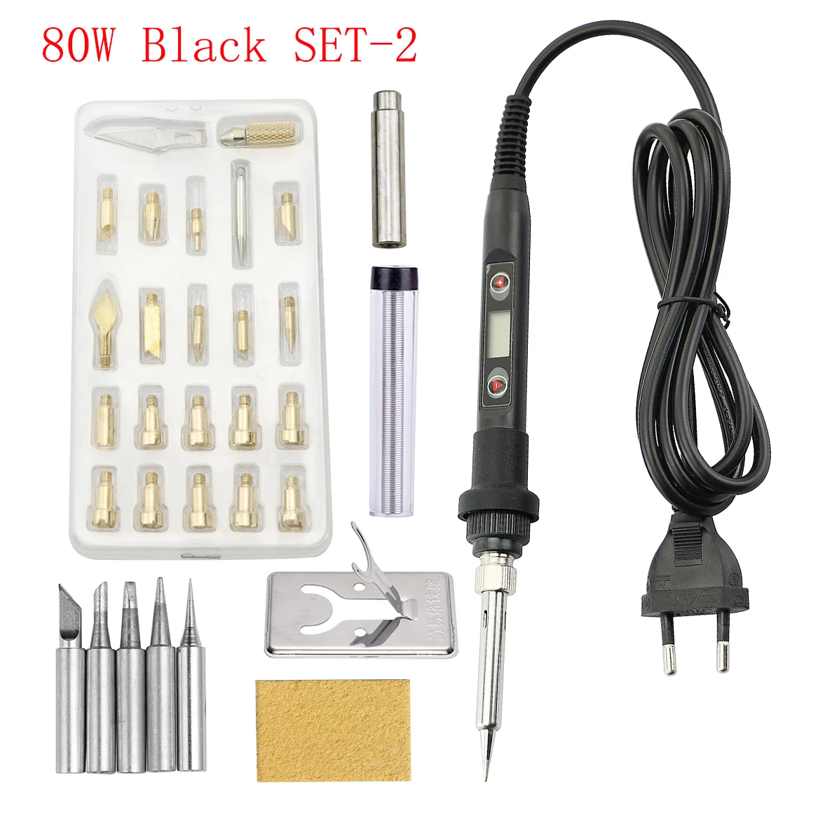 soldering irons & stations 22 in 1 Wood Embossing Burning Carving Pyrography Pen Tools Kit 60W 80W Adjustable Temperature Soldering Iron Hand Operated Set gas welding machine Welding Equipment