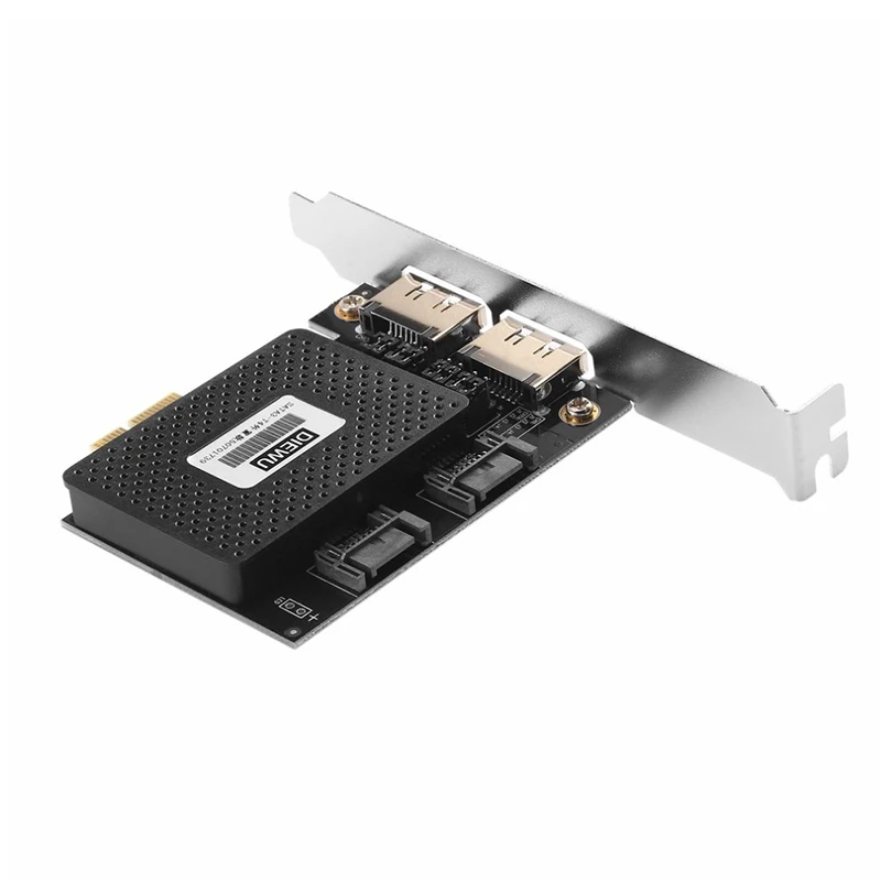 

PCI Express PCI-E 1X to 2 ESATA +2 SATA3 Expansion card for ASMedia Supports hot-swapping TXB057