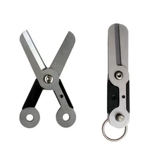 Безопасные мини карманные ножницы 60 мм* 30 мм, практичные ножницы из нержавеющей стали, пружинный болт, брелок для ключей, резак для ключей, инструменты для улицы