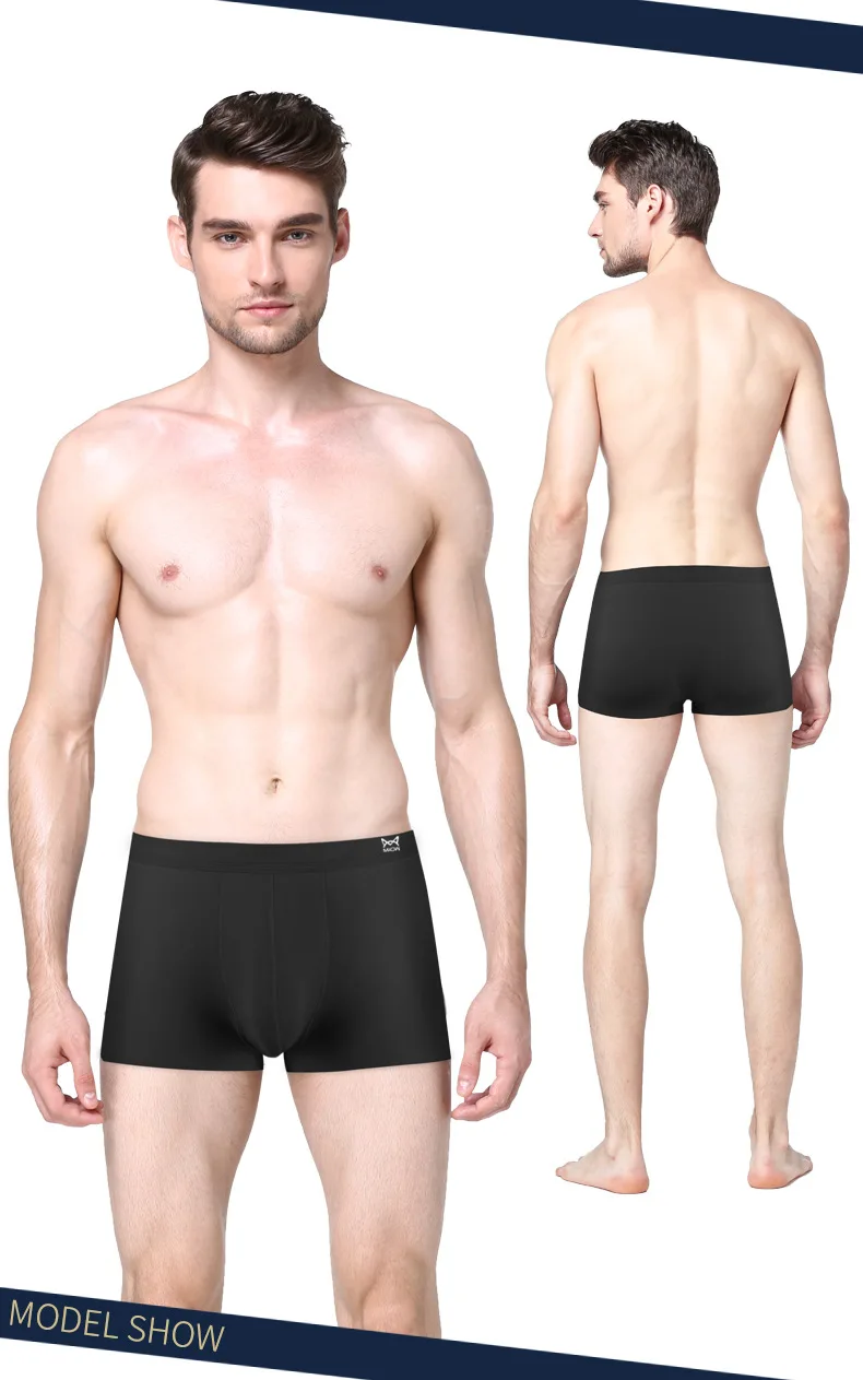 Новинка Xiaomi Mijia бесшовное шелковое нижнее белье для мужчин быстросохнущие шелковистые 3D мужские боксеры дышащие прохладные эластичные мужские трусы