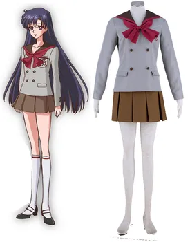 

New Sailor Moon Hino Rei / Sailor Mars Cosplay Costume Winter Sailor Suit Dress Mini Pleated Skirt JK Uniform Sailor Suit