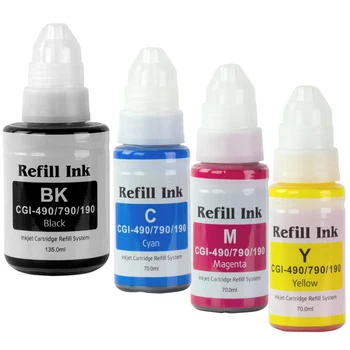 

4PACK 1B+1C+1M+1Y Bottled Ink GI-390 FOR Canon PIXMA G1310/3310