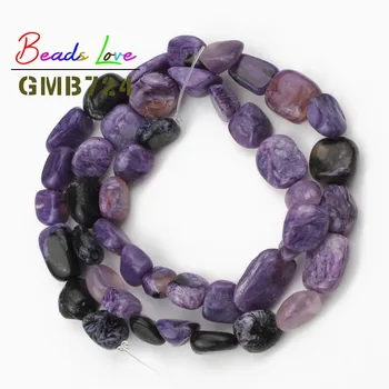 

8-10mm Irregular Genuine Charoite Loose Beads For Jewelry Making Natural Stone Beads Diy Bracelet Necklace Wholesale 15 inch
