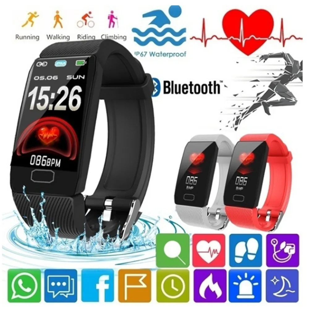 

Smart Band Weather Display Blood Pressure Heart Rate Monitor Fitness Tracker Smart Watch Bracelet Waterproof Men Women Kids