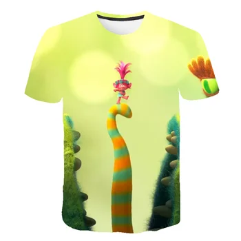 

Trolls Poppy Magic Cartoon Pattern Funny Children T shirt Kids Cute Clothes Baby Boys/Girls Summer Short Sleeve T-shirt 2020 new