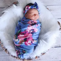 Лидер продаж, Пеленальное Одеяло для новорожденных девочек и мальчиков, спальный мешок + повязка на голову, комплект одежды
