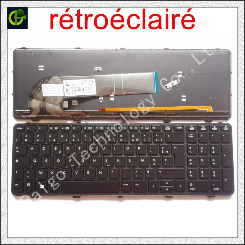 Francês Azerty Teclado Retroiluminado para hp Probook Nsk-cqasv 9z.n9ksv.a0f 736648051 738696-051 721953-051 727682-051 728918-051 fr