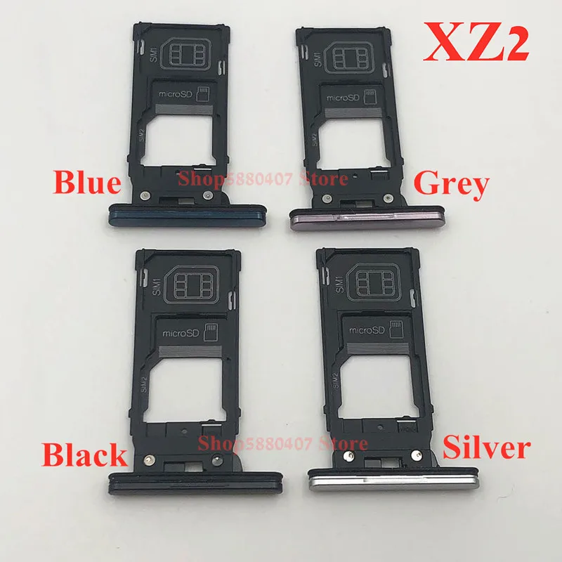 

Original SIM Tray For SONY Xperia XZ2 H8216 H8266 H8296 SOV37 SIM/SD Card Holder Reader SIM Tray Cover Flex Cable Replacement