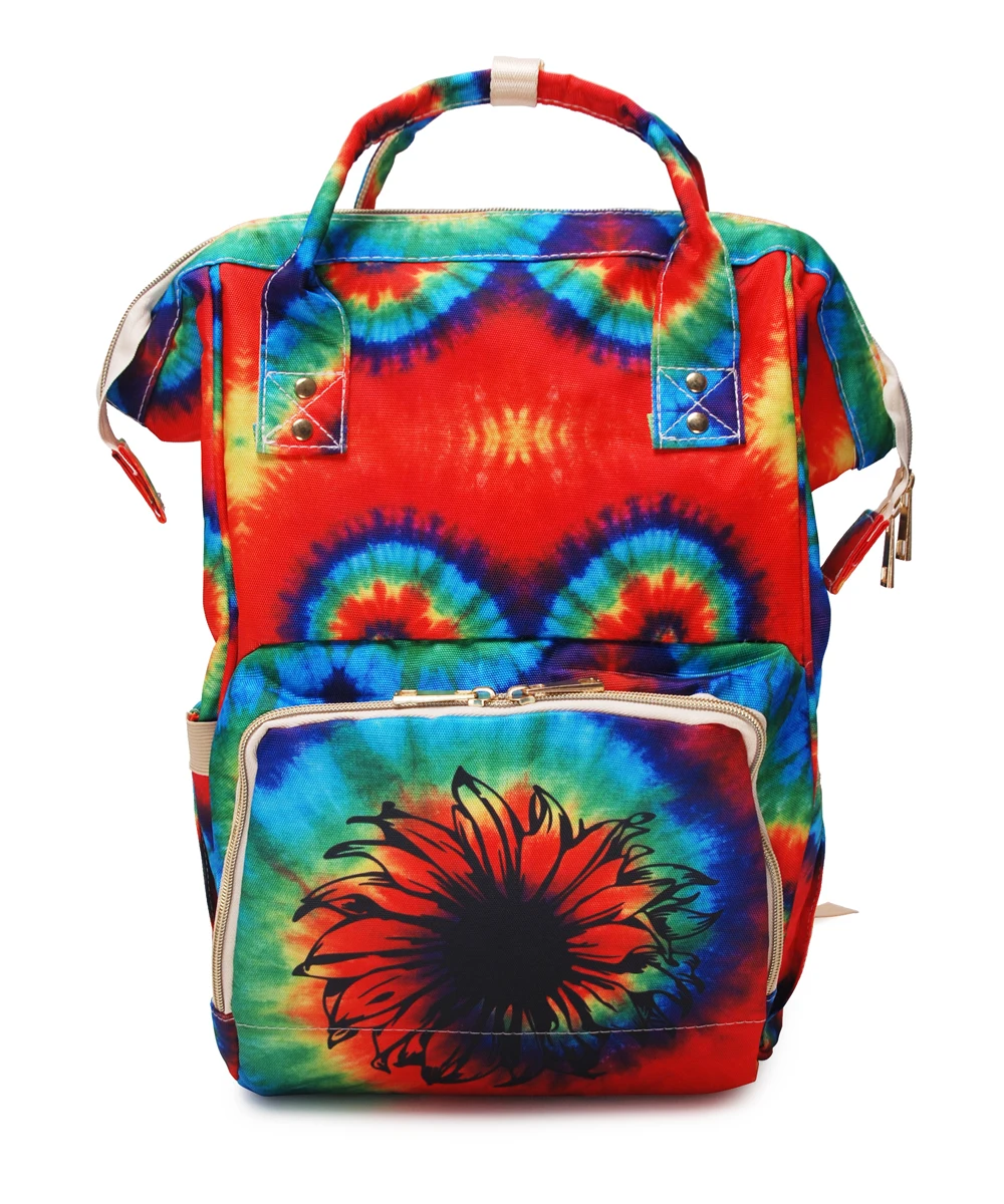 Многофункциональный ацтекский рюкзак, большая вместительность, рюкзак для подгузников, леопардовый Рюкзак для ухода за ребенком, сумка для подгузников, 1276 - Цвет: tye die