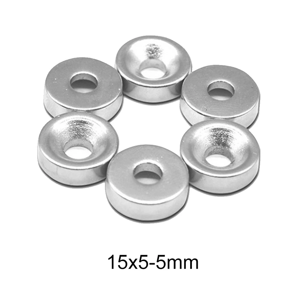 Super Powerful Magnets Permanent Neodymium Magnetic 15x5-5 15x3-4mm Countersunk Round Magnet 15*4-4 12*5-4