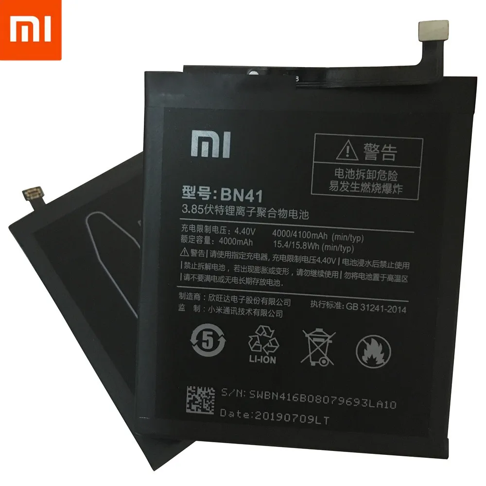 Новинка для Xiao mi BN41 батарея для Xiaomi Redmi Note 4 Hong mi Note4 4000 мАч Оригинальные аккумуляторы для мобильных телефонов+ Бесплатные инструменты