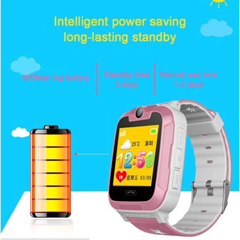 3G GPS Children's Smart Watch Q76 Pedometer Voice Chat Remote Monitor Kids