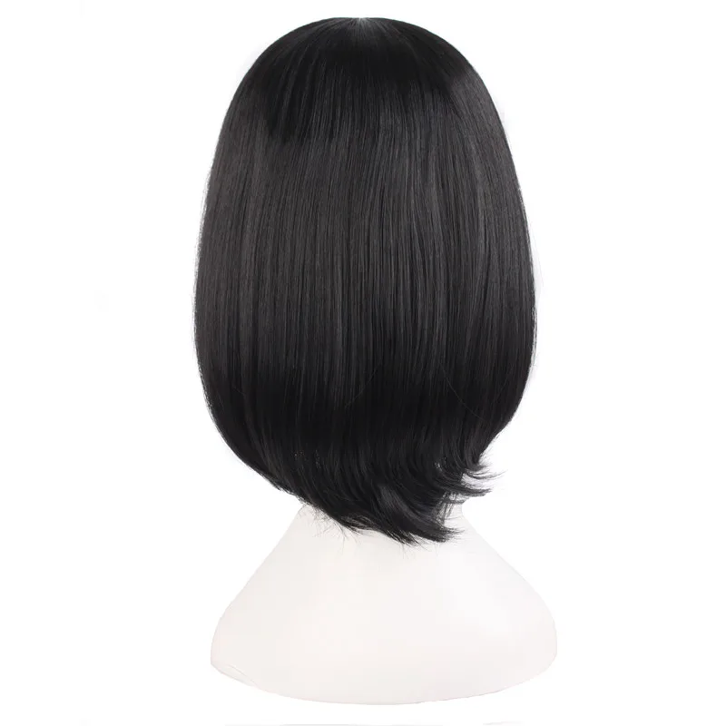 MapofBeauty 14 ''Короткий прямой парик с челкой черные парики для женщин термостойкие синтетические волосы партии Косплей Костюм